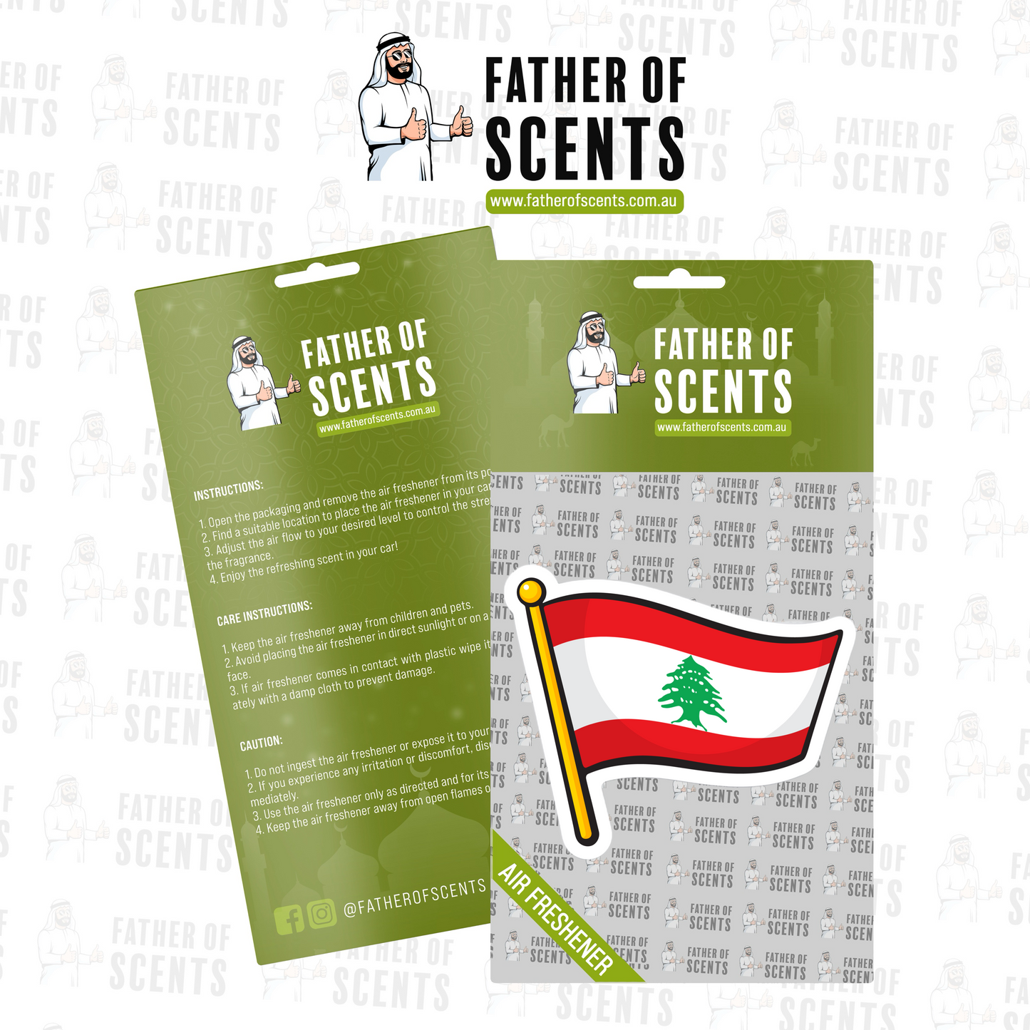 The "Lebanese Flag" - Air Freshener